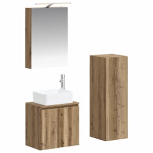 Komplet pohištva za kopalnico 4 pcs Artisan hrast