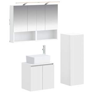 Komplet pohištva za kopalnico 4 pcs Bela
