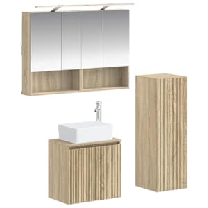 Komplet pohištva za kopalnico 4 pcs Sonoma hrast