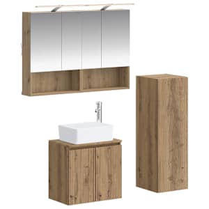Komplet pohištva za kopalnico 4 pcs Artisan hrast
