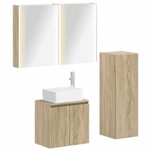 Sada koupelnového nábytku 4 pcs Dub sonoma - obrázek 1