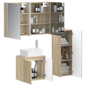 Sada koupelnového nábytku 4 pcs Dub sonoma - obrázek 2