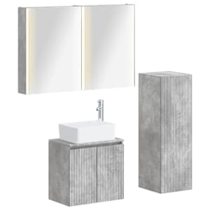 Sada koupelnového nábytku 4 pcs Betonově šedá - obrázek 1