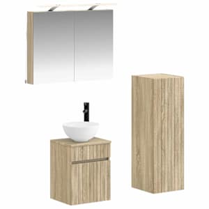 Sada koupelnového nábytku 4 pcs Dub sonoma - obrázek 1