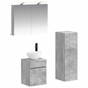 Sada koupelnového nábytku 4 pcs Betonově šedá - obrázek 1