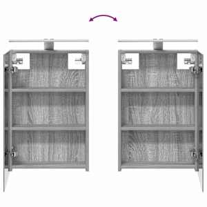 Sada koupelnového nábytku 4 pcs Šedý Sonoma - obrázek 9