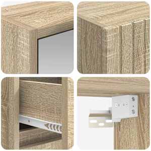 Sada koupelnového nábytku 4 pcs Dub sonoma - obrázek 4