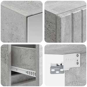 Sada koupelnového nábytku 4 pcs Betonově šedá - obrázek 4