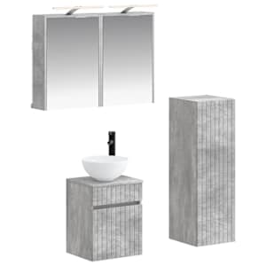 Sada koupelnového nábytku 4 pcs Betonově šedá - obrázek 1