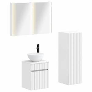 Komplet pohištva za kopalnico 4 pcs Bela