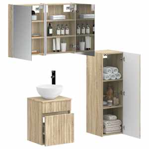 Sada koupelnového nábytku 4 pcs Dub sonoma - obrázek 2