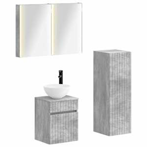 Sada koupelnového nábytku 4 pcs Betonově šedá - obrázek 1