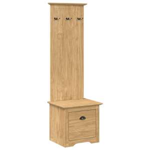 vidaXL Esiku kapp BODO Meepruun 50 x 40 x 156,7 cm Toekas m&auml;nnipuit
