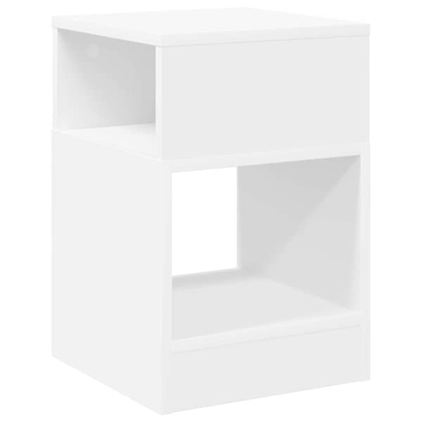 vidaXL Otsalaud Valge 30,5 x 30 x 45 cm Tehispuit