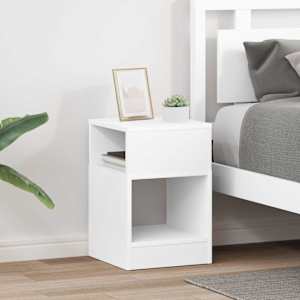 Odkládací stolek 2 pcs Bílá 30,5 x 30 x 45 cm kompozitní dřevo - obrázek 1