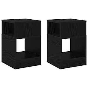 Odkládací stolek 2 pcs Černý dub 30,5 x 30 x 45 cm - obrázek 2