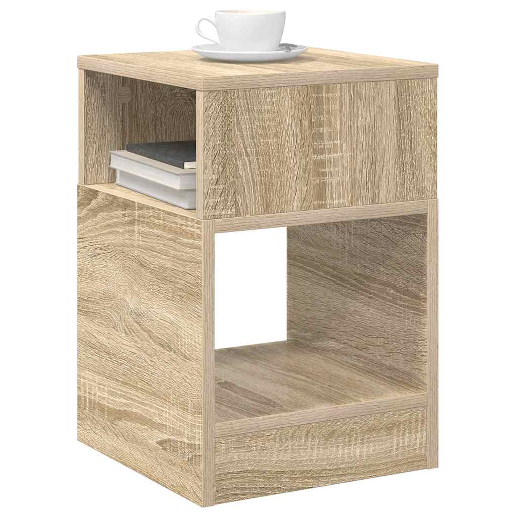 vidaXL Bijzettafel Sonoma Eiken 30,5 x 30 x 45 cm Bewerkt hout