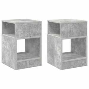 Odkládací stolek 2 pcs Betonově šedá 30,5 x 30 x 45 cm - obrázek 2