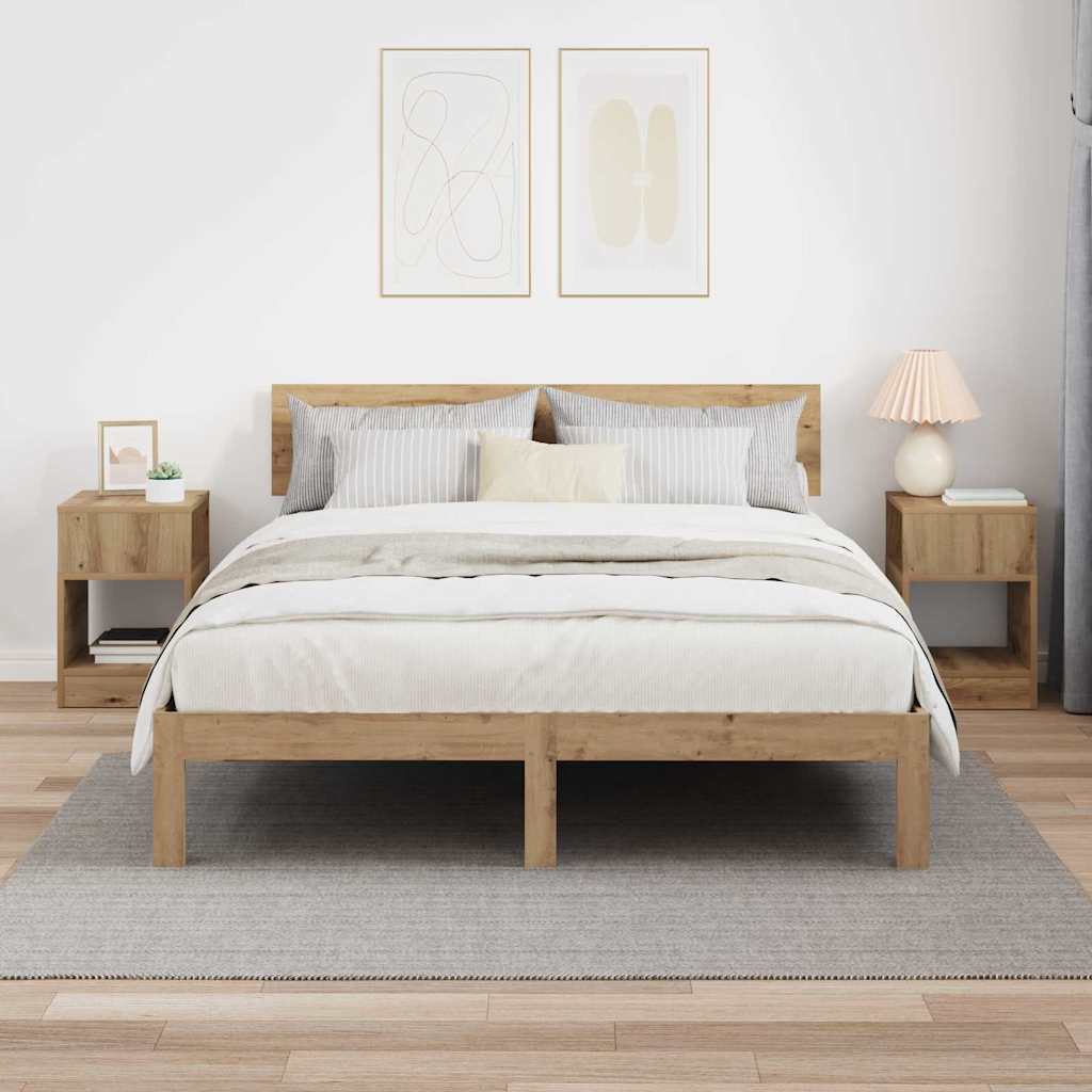 Stranska miza 2 pcs Umetni hrast 30,5 x 30 x 45 cm - slika 4