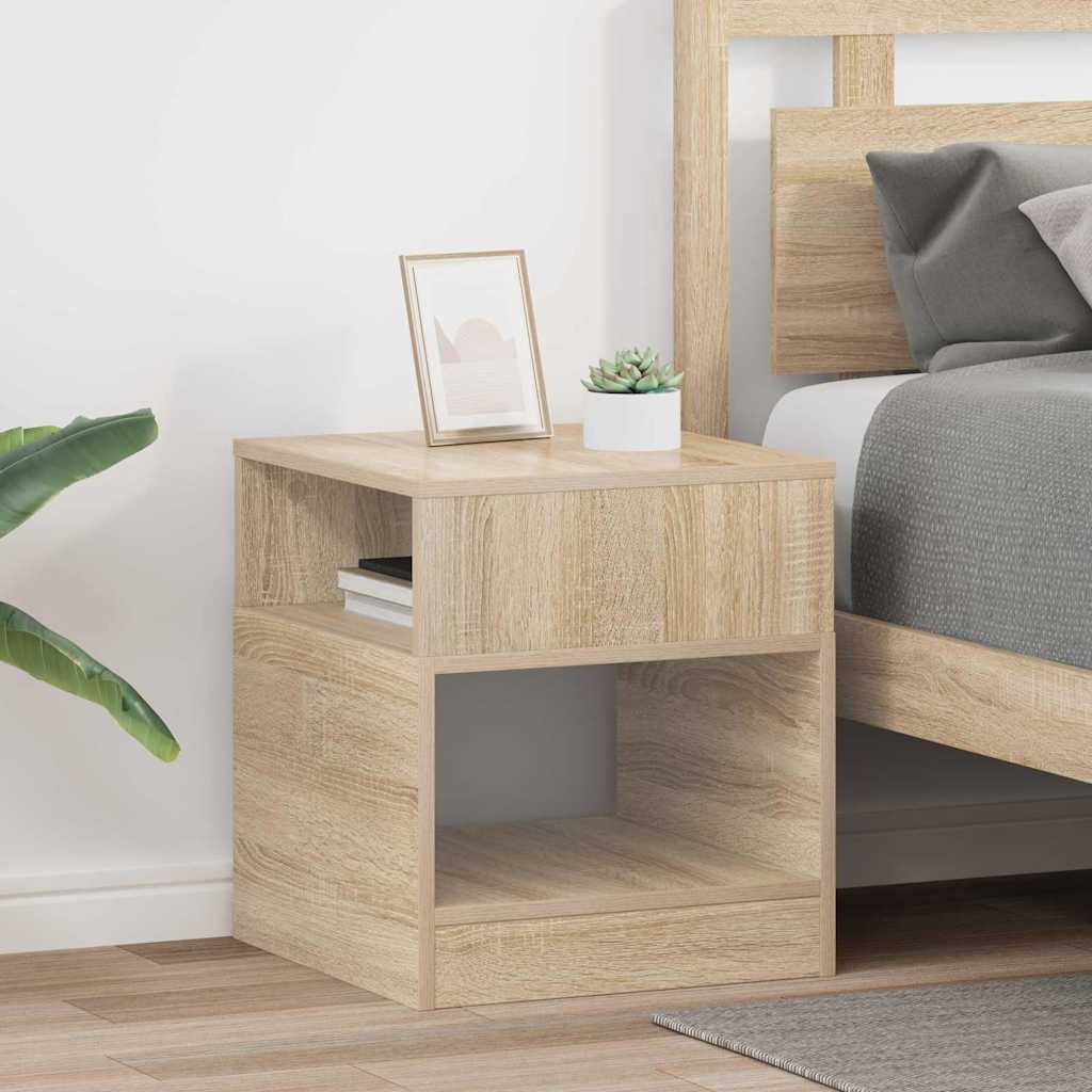 vidaXL Masă laterală 2 pcs Stejar Sonoma 40,5 x 40 x 45 cm