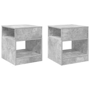 Odkládací stolek 2 pcs Betonově šedá 40,5 x 40 x 45 cm - obrázek 2