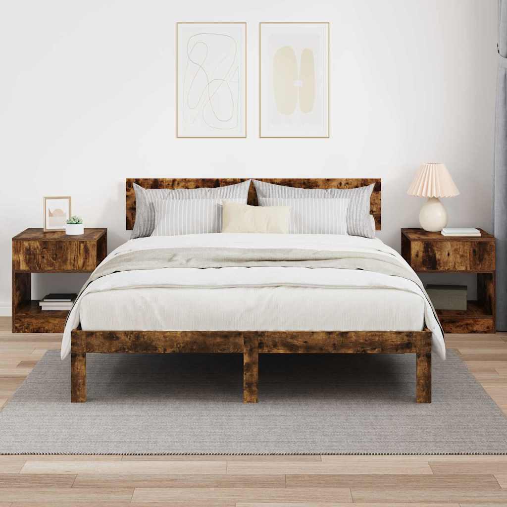 Stranska miza 2 pcs Dimljeni oreh 40,5 x 40 x 45 cm - slika 4