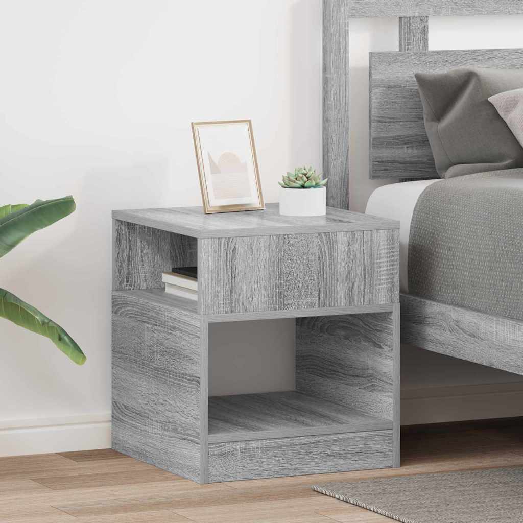 vidaXL Masă laterală 2 pcs Gri Sonoma 40,5 x 40 x 45 cm Lemn compozit