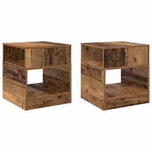 Odkládací stolek 2 pcs Staré dřevo 40,5 x 40 x 45 cm - obrázek 2