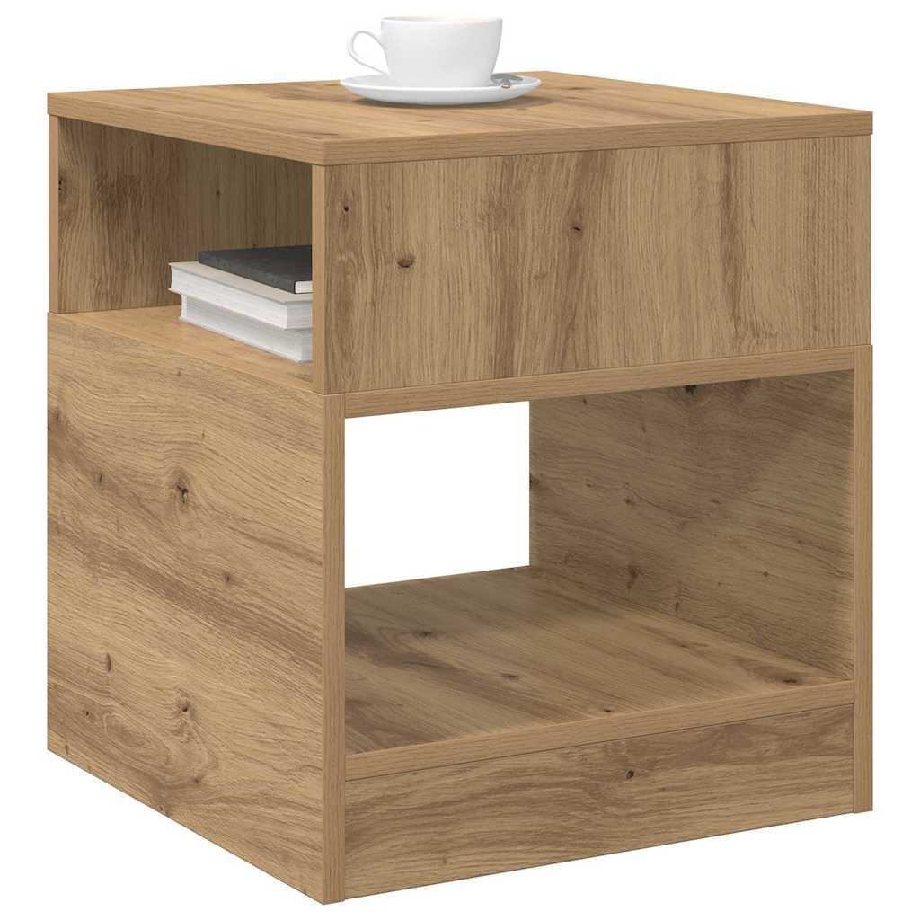 vidaXL Bijzettafel 2 pcs Artisan Eiken 40,5 x 40 x 45 cm Bewerkt hout