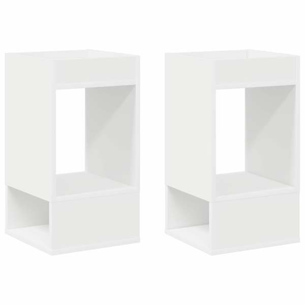 vidaXL Otsalaud 2 tk Valge 30 x 30 x 56 cm Tehispuit