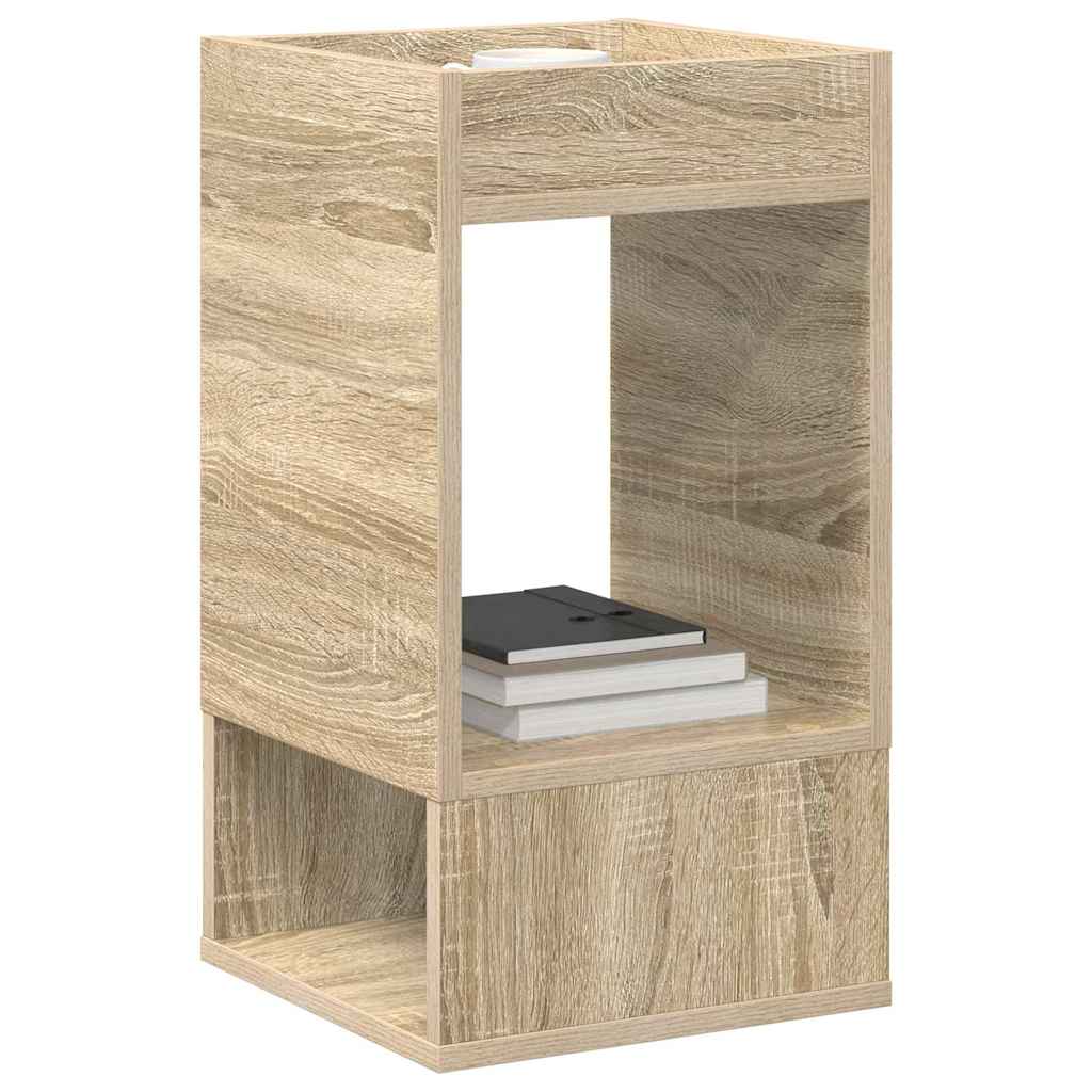 vidaXL - Bijzettafel - Sonoma - Eik - 30 - x - 30 - x - 56 - cm - Bewerkt - hout