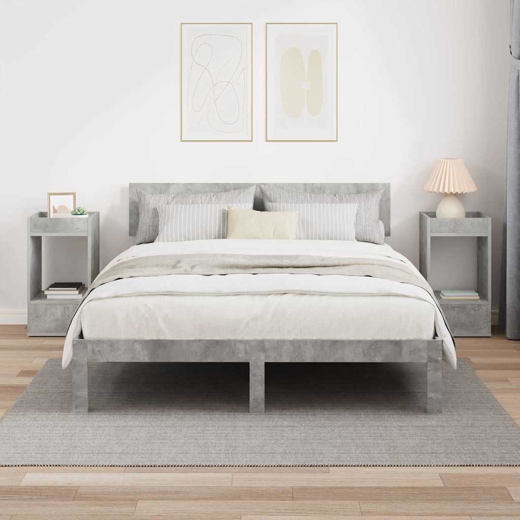 Stranska miza 2 pcs Betonsko siva 30 x 30 x 56 cm - slika 4