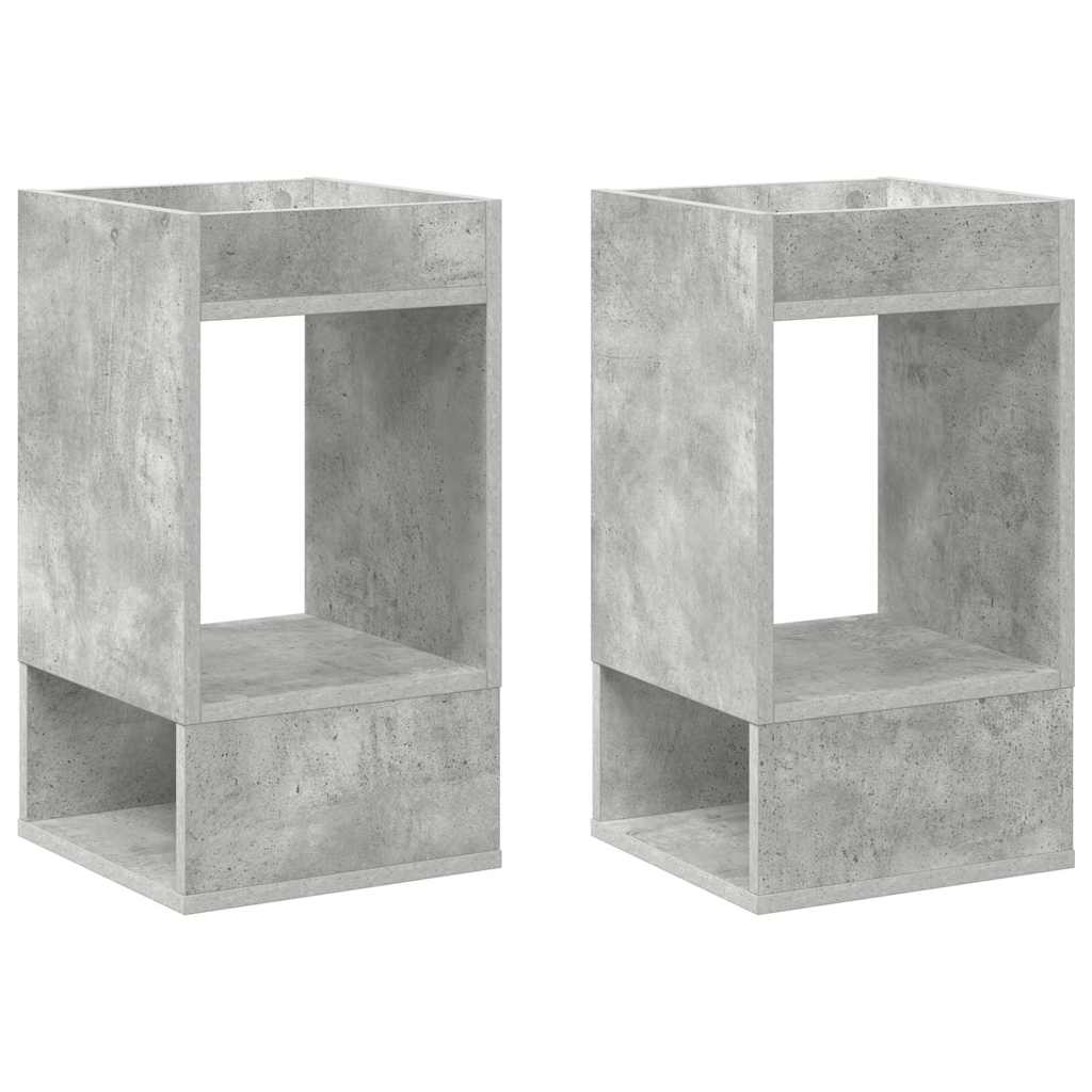 Stranska miza 2 pcs Betonsko siva 30 x 30 x 56 cm - slika 2