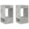 vidaXL Otsalaud 2 tk Betoonhall 30 x 30 x 56 cm Tehispuit