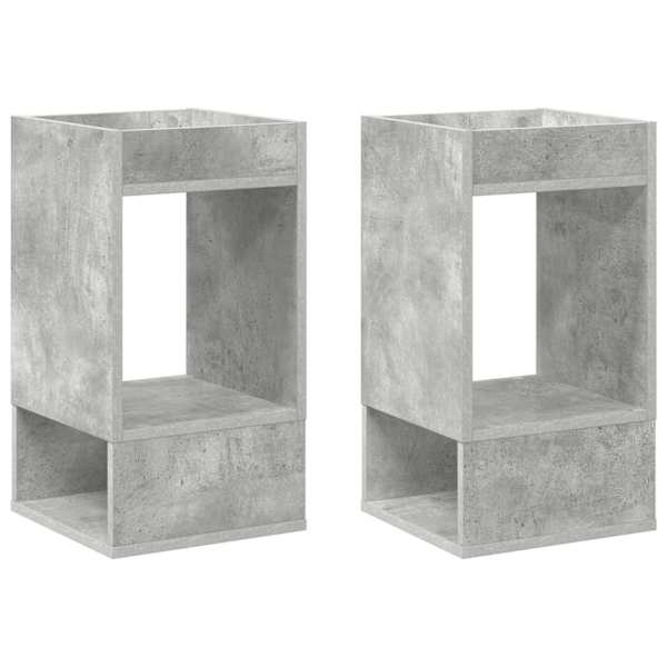 vidaXL Otsalaud 2 tk Betoonhall 30 x 30 x 56 cm Tehispuit