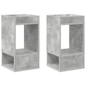Odkládací stolek 2 pcs Betonově šedá 30 x 30 x 56 cm - obrázek 2
