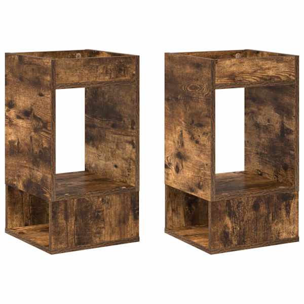 vidaXL Otsalaud 2 tk Suitsetatud tamm 30 x 30 x 56 cm Tehispuit