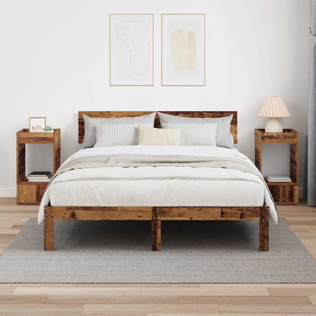 Stranska miza 2 pcs Star les 30 x 30 x 56 cm Konstruiran les - slika 4