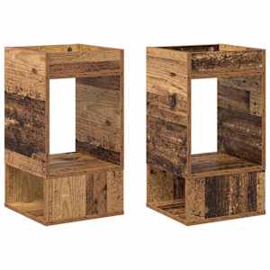 Odkládací stolek 2 pcs Staré dřevo 30 x 30 x 56 cm - obrázek 2