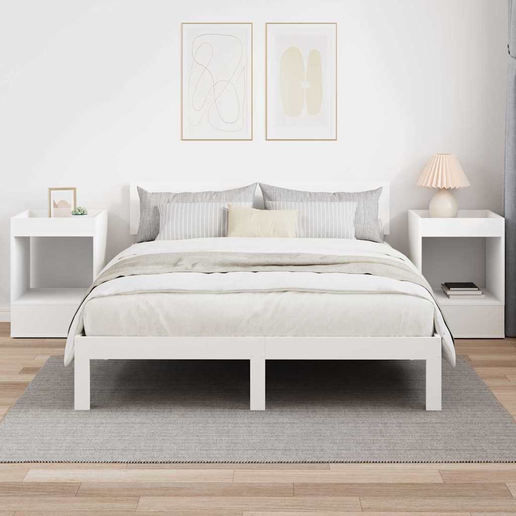 Stranska miza 2 pcs Bela 40 x 40 x 56 cm Konstruiran les - slika 4