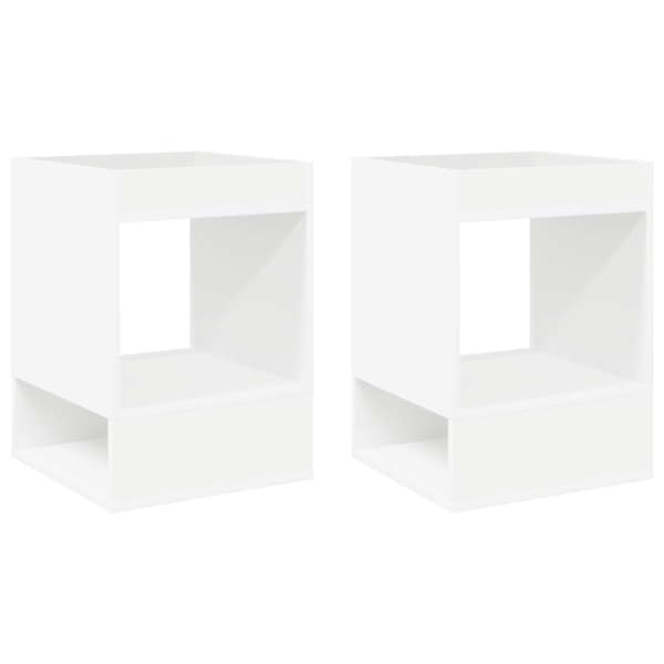 vidaXL Otsalaud 2 tk Valge 40 x 40 x 56 cm Tehispuit
