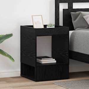 Odkládací stolek 2 pcs Černý dub 40 x 40 x 56 cm - obrázek 1
