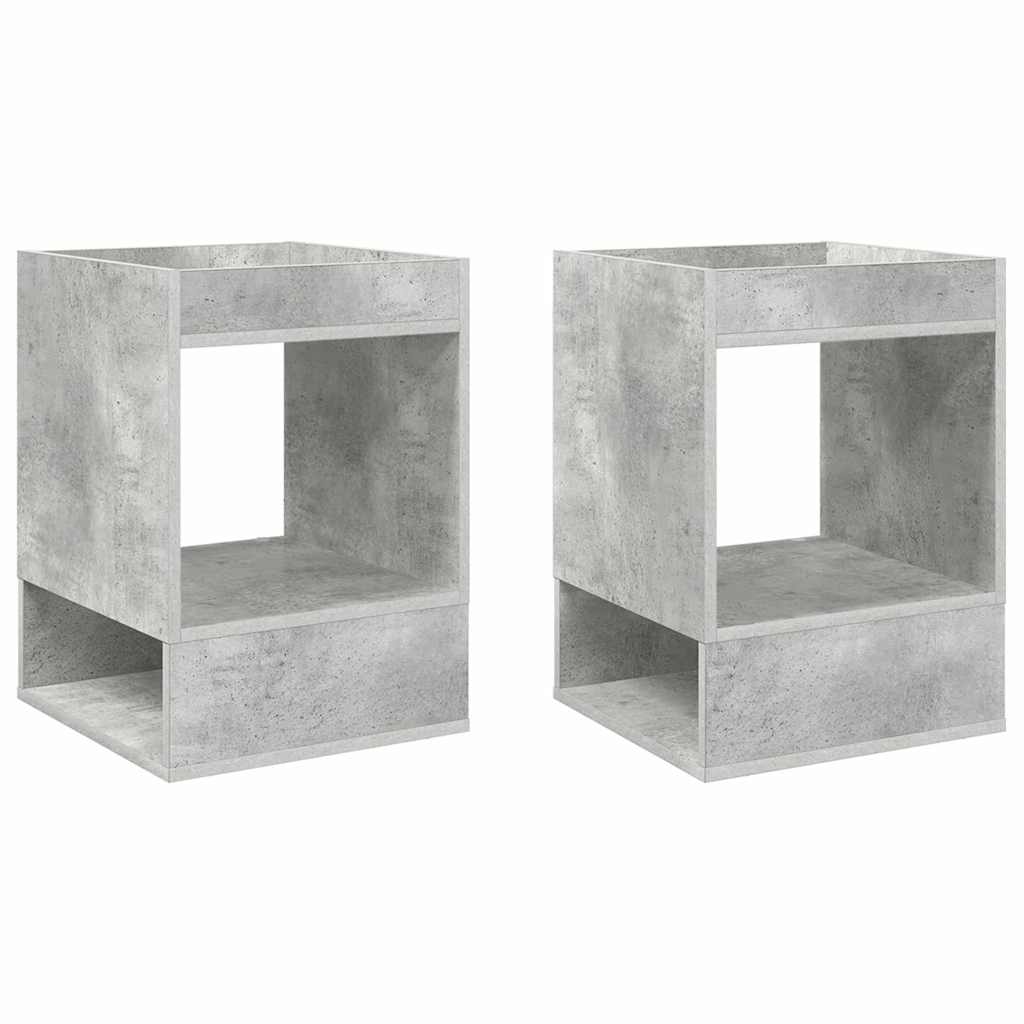 Stranska miza 2 pcs Betonsko siva 40 x 40 x 56 cm - slika 5
