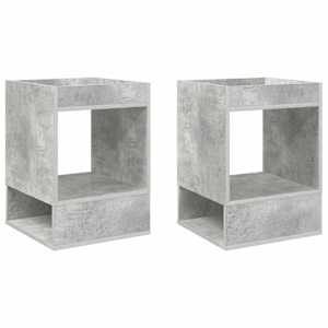 Odkládací stolek 2 pcs Betonově šedá 40 x 40 x 56 cm - obrázek 5