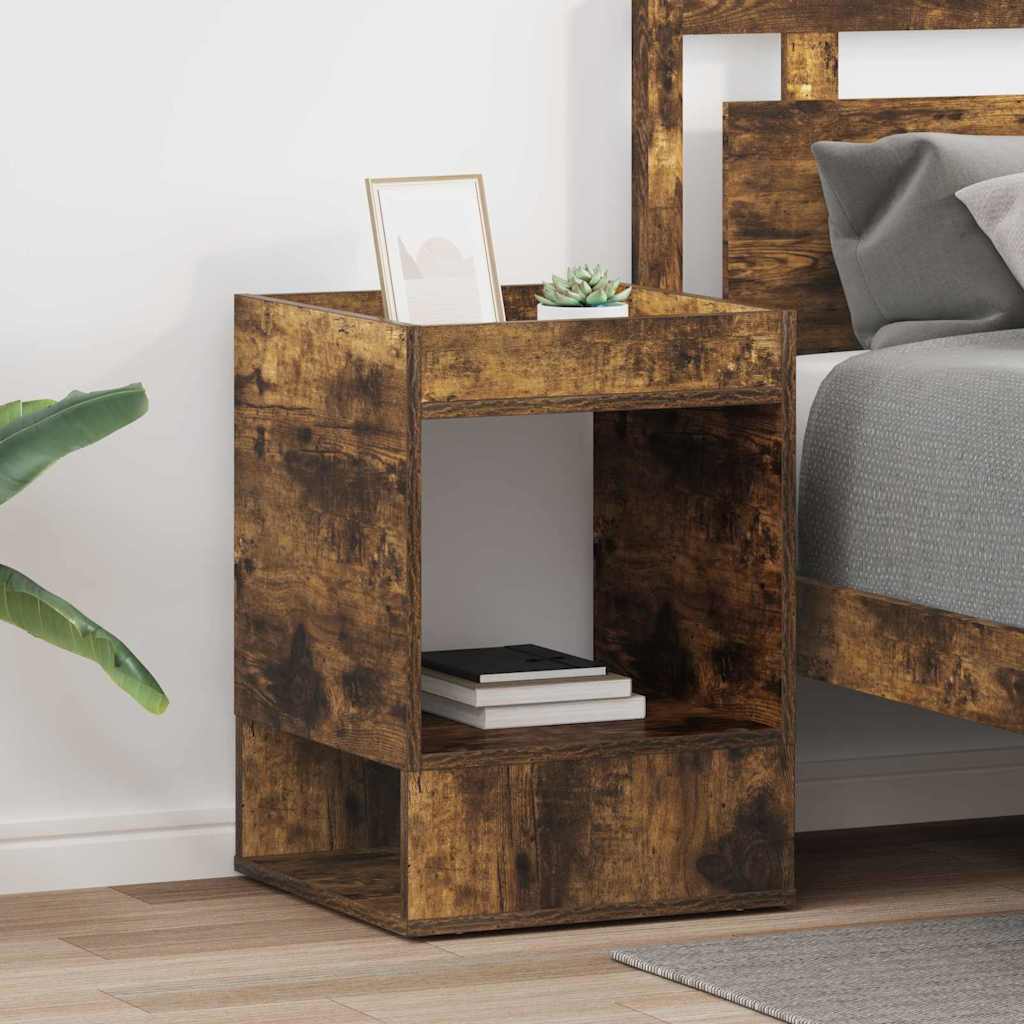 Stranska miza 2 pcs Dimljeni oreh 40 x 40 x 56 cm