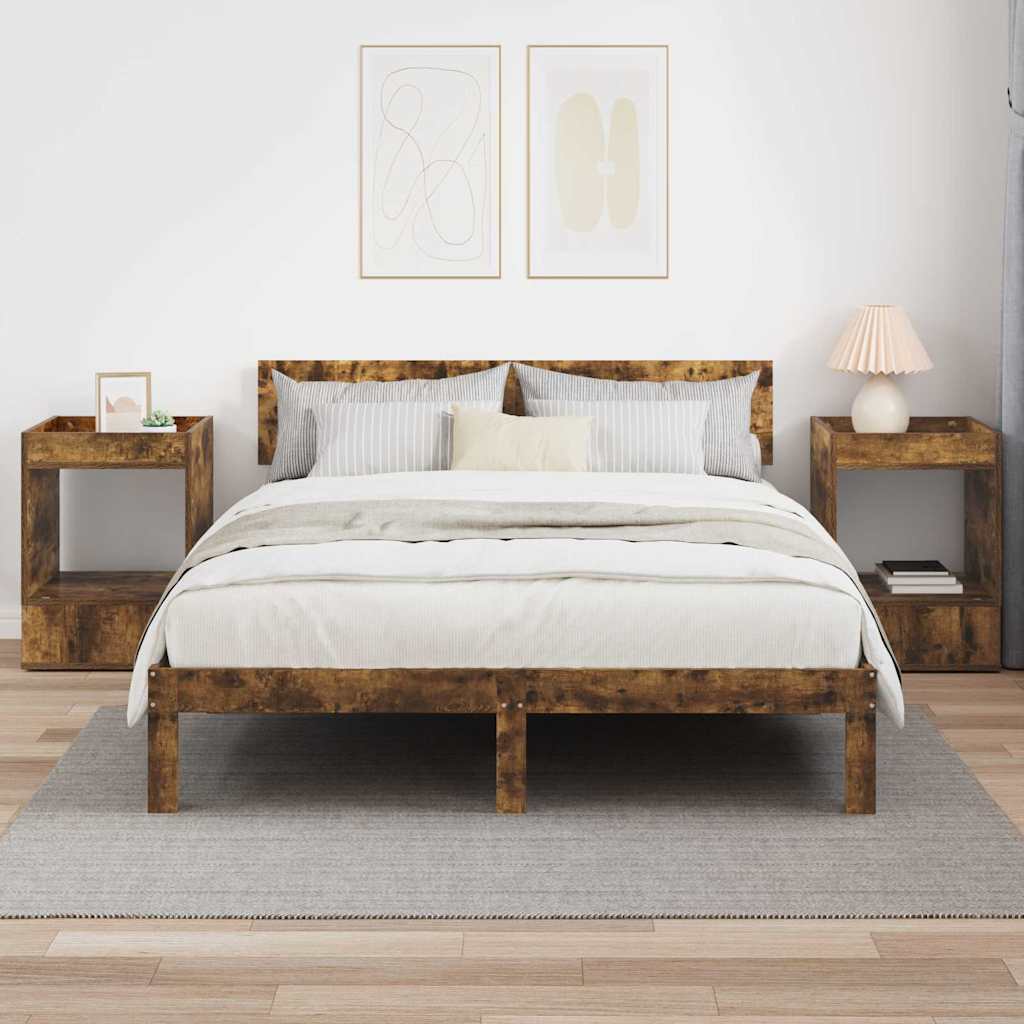 Stranska miza 2 pcs Dimljeni oreh 40 x 40 x 56 cm - slika 4