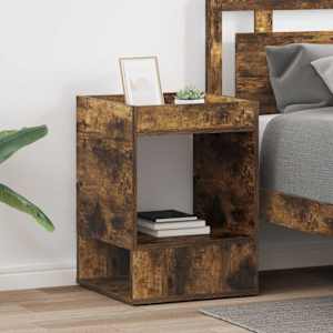 Stranska miza 2 pcs Dimljeni oreh 40 x 40 x 56 cm