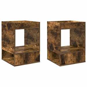 Odkládací stolek 2 pcs Kouřový dub 40 x 40 x 56 cm - obrázek 2
