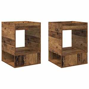 Odkládací stolek 2 pcs Staré dřevo 40 x 40 x 56 cm - obrázek 5
