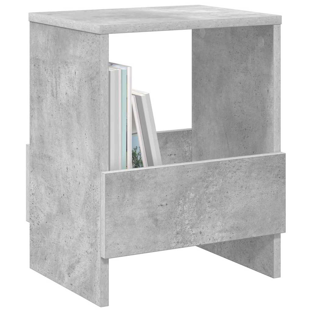 vidaXL Tijdschrift Rek 2 pcs Beton Grijs 35 x 30 x 45 cm